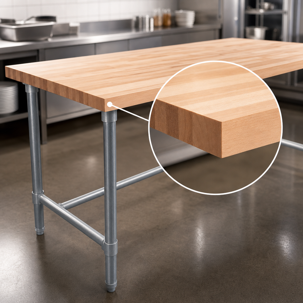 1-1/2 Inch Thick Maple Top