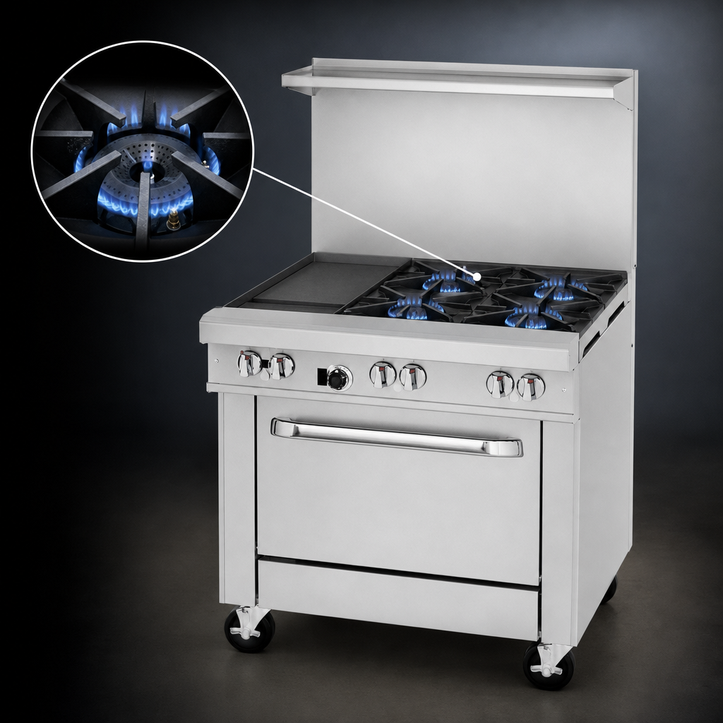 Four Open Burners