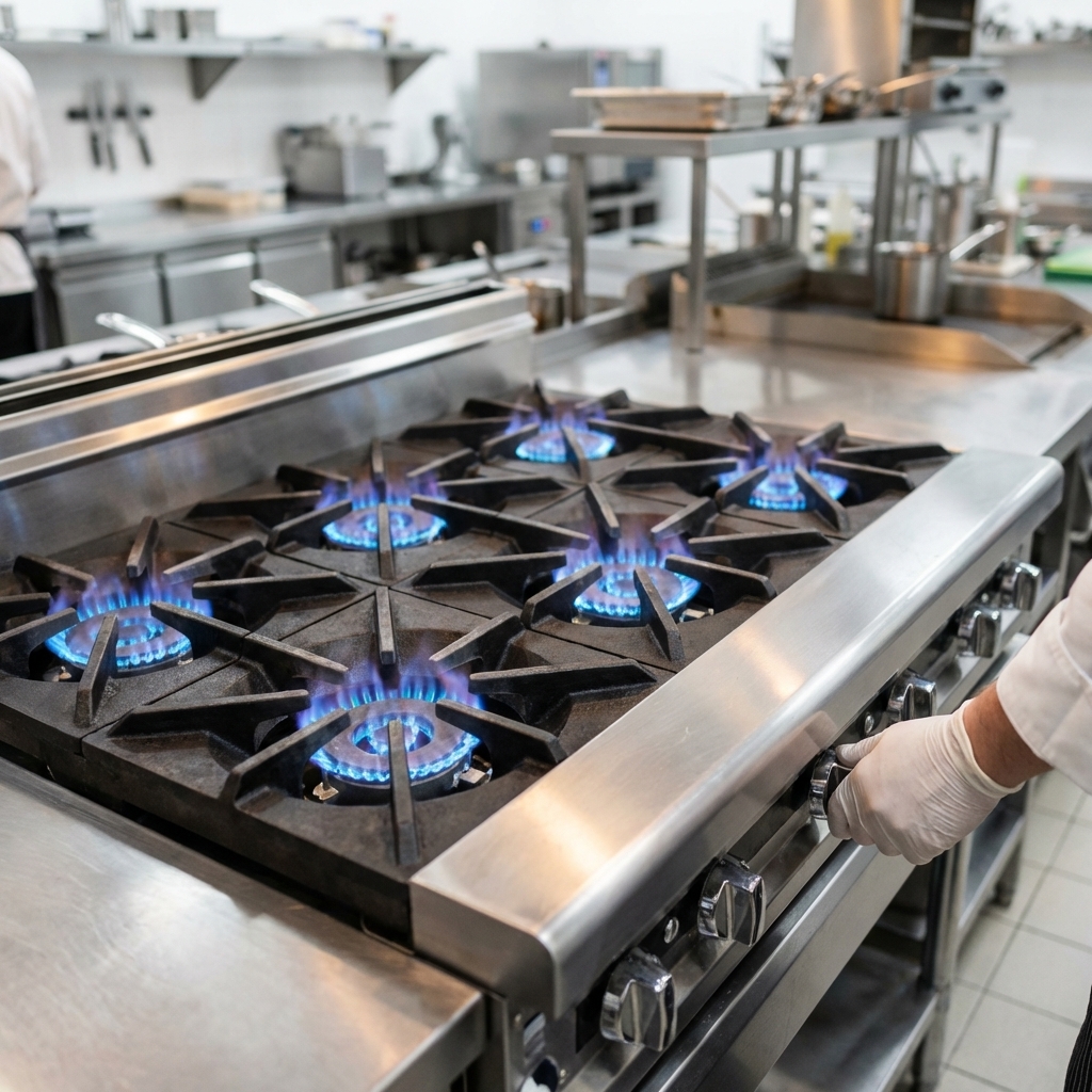 Experience powerful and precise cooking with eight high-output cast iron open burners, each featuring individual infinite controls and consistent high-intensity heat.