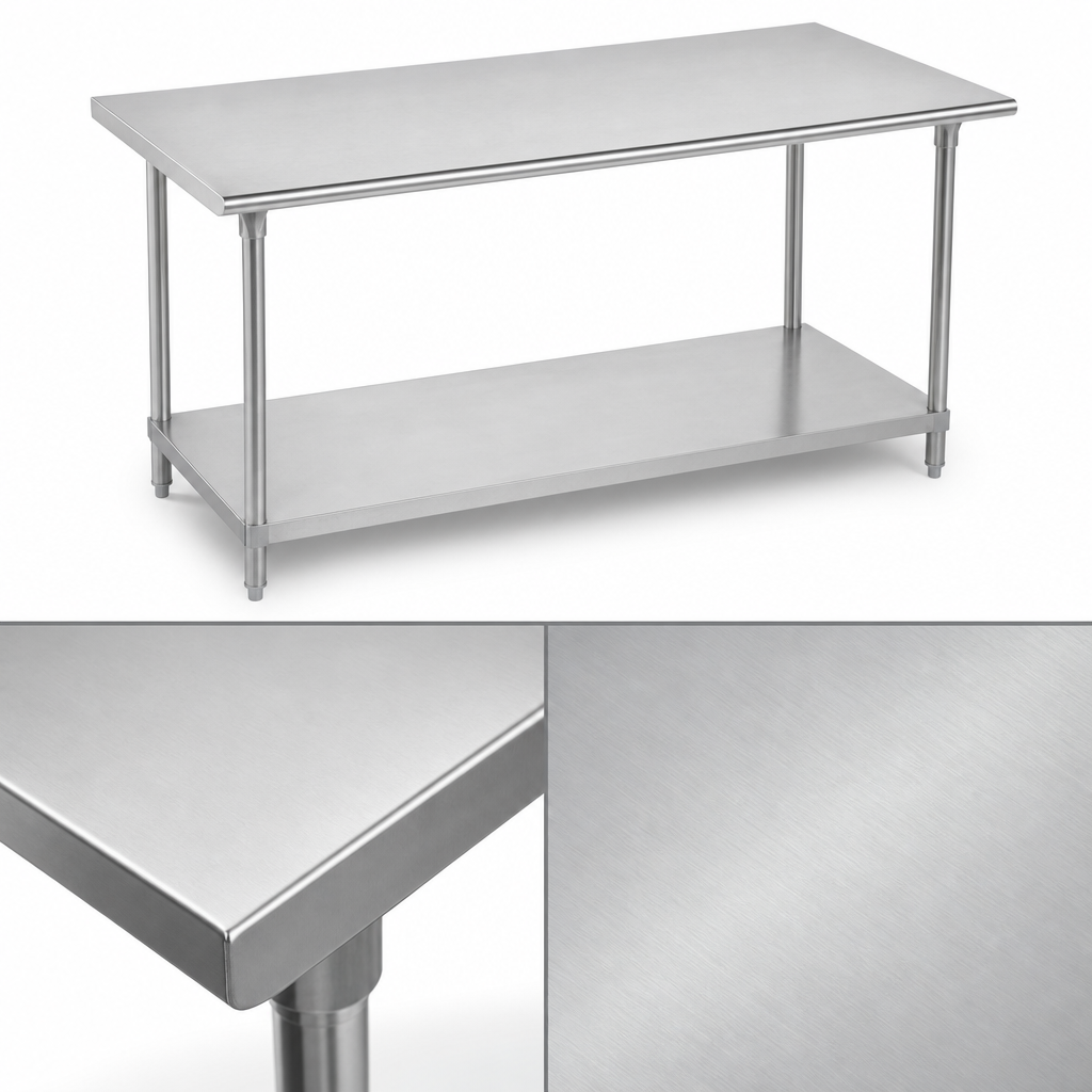 16-Gauge 304 Stainless Steel Top