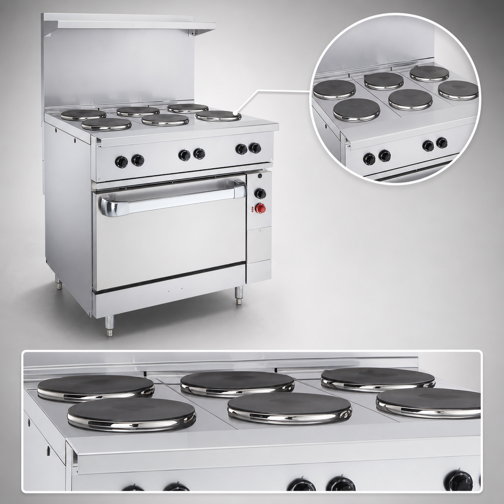 Six 2.0 kW French Hotplates
