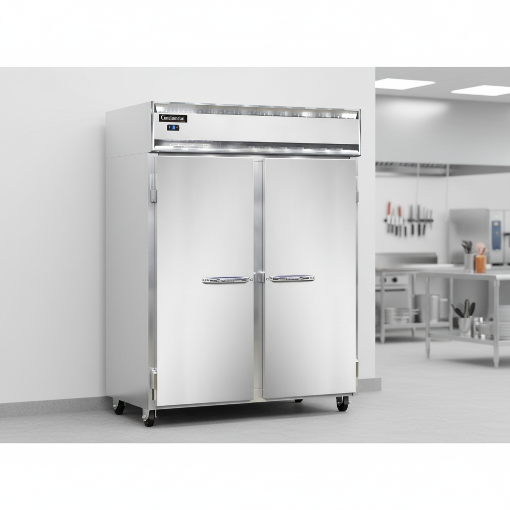 This image highlights the freezer's integrated, self-contained refrigeration system, simplifying installation and maintenance.