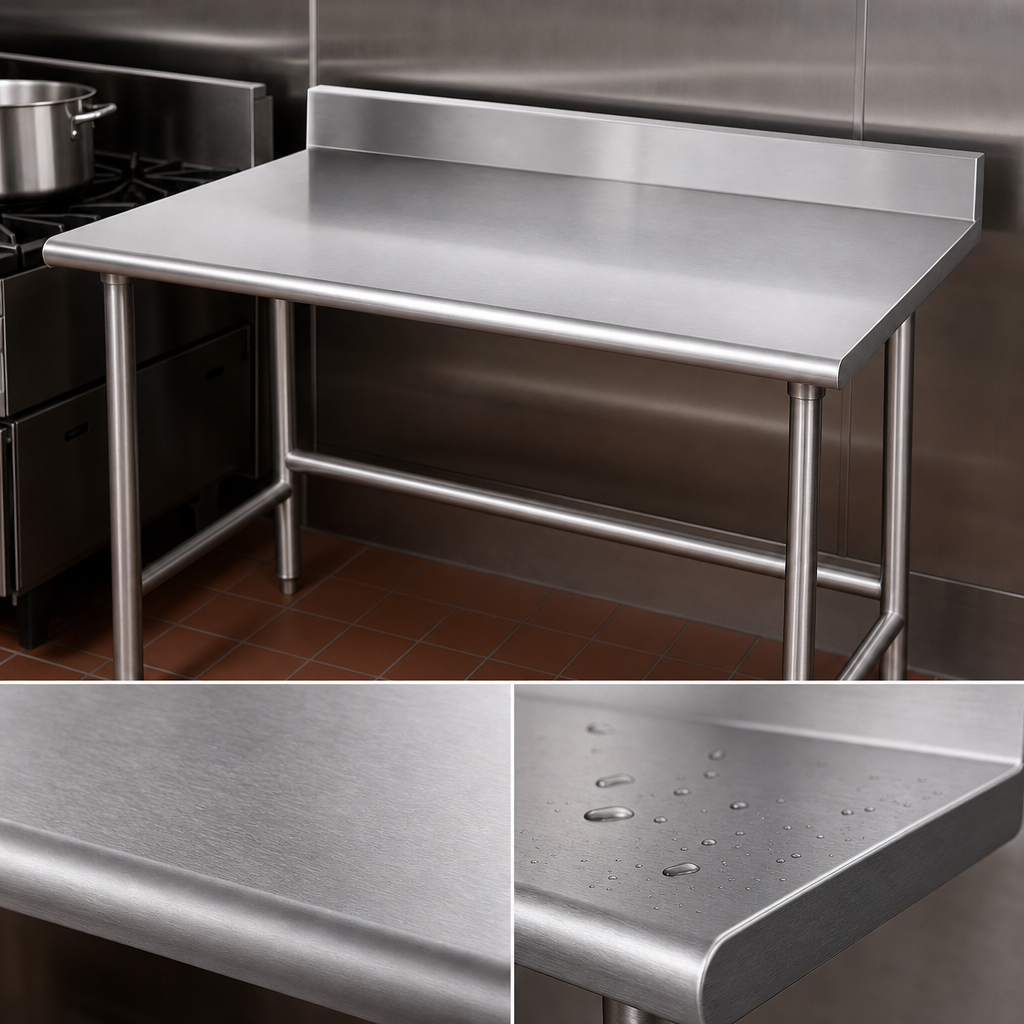 16 Gauge 304 Stainless Steel Top