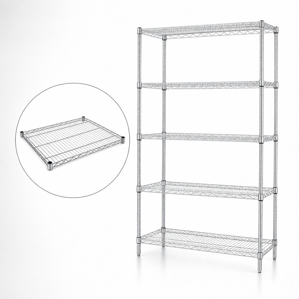 Five Wire Shelves Included