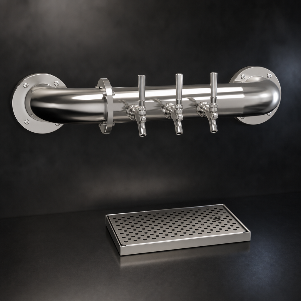 Four Stainless Steel Faucets