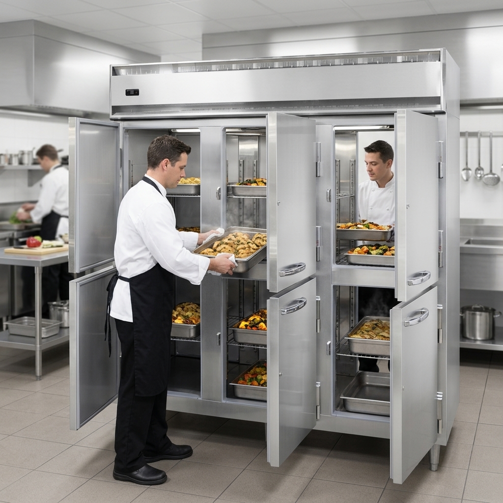 Experience optimal kitchen flow with the extra wide pass-thru design, allowing seamless loading and unloading from both sides.