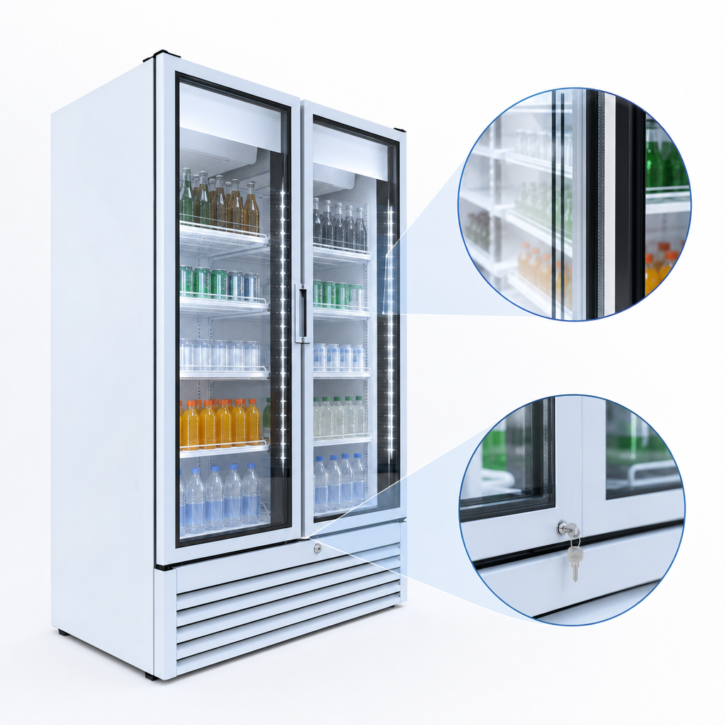 Double-Pane Hinged Glass Doors