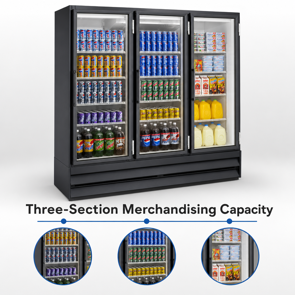 Three-Section Merchandising Capacity