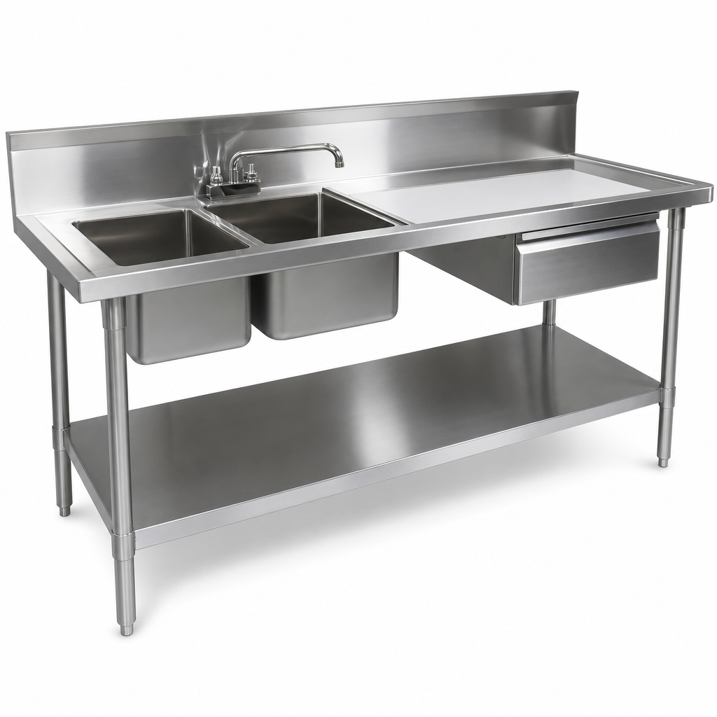 Two Left-End Sink Bowls