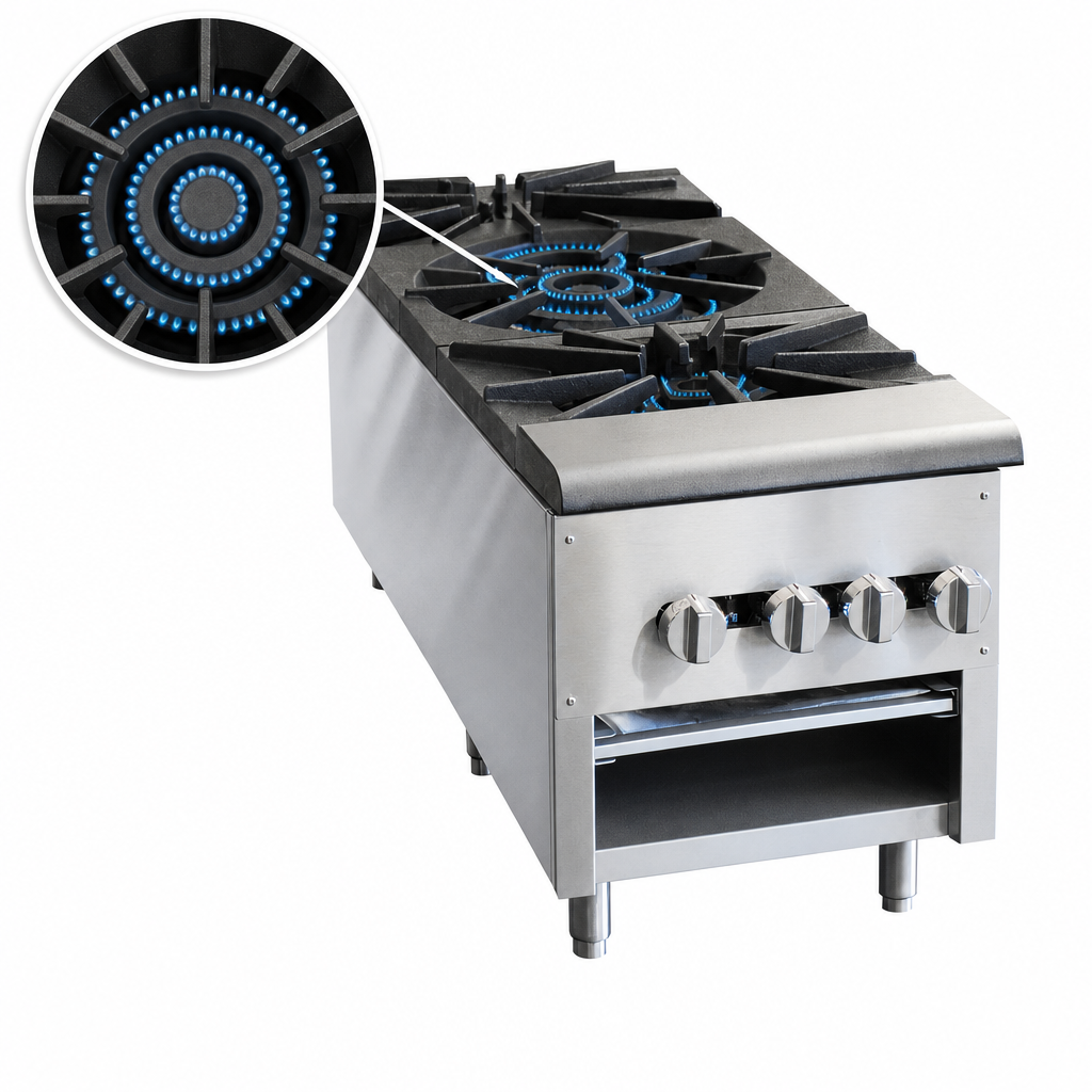 Three Burner Rings Per Section