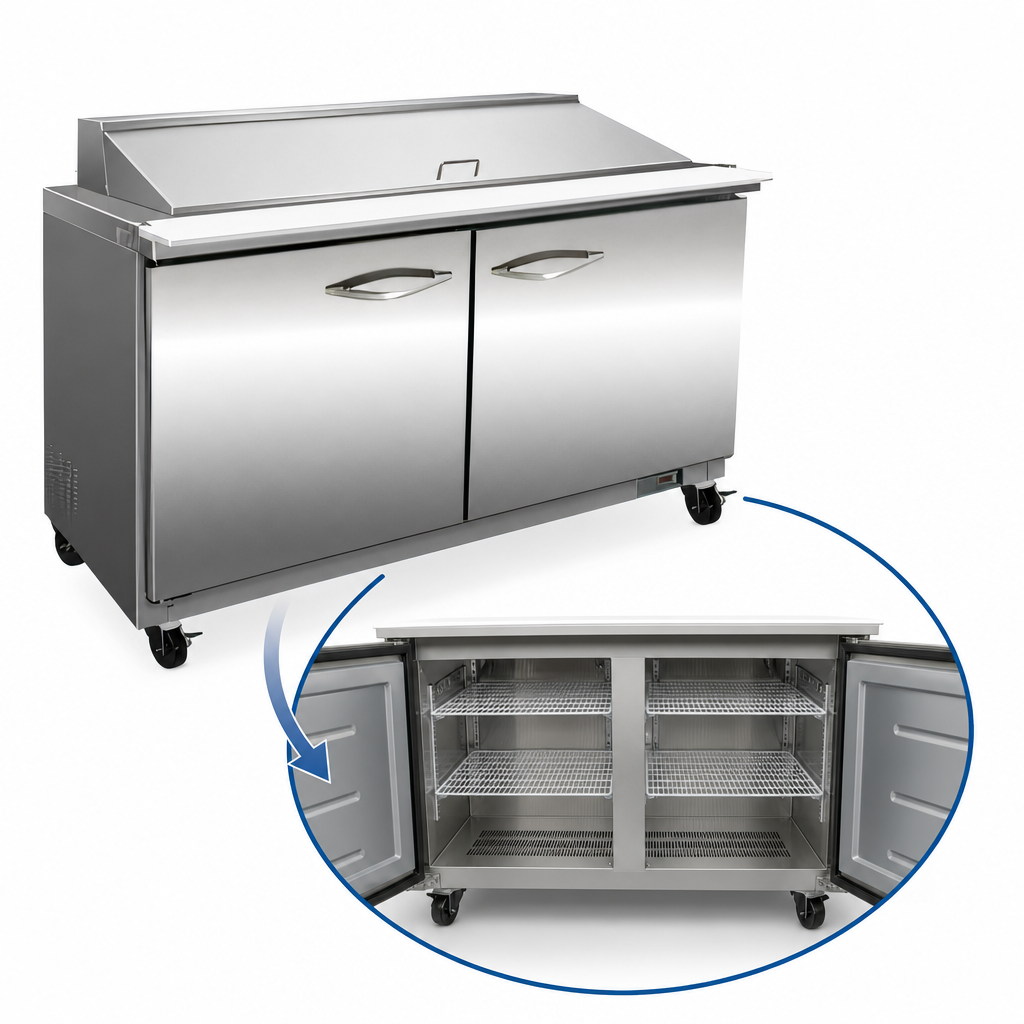 Two-Section Refrigerated Base