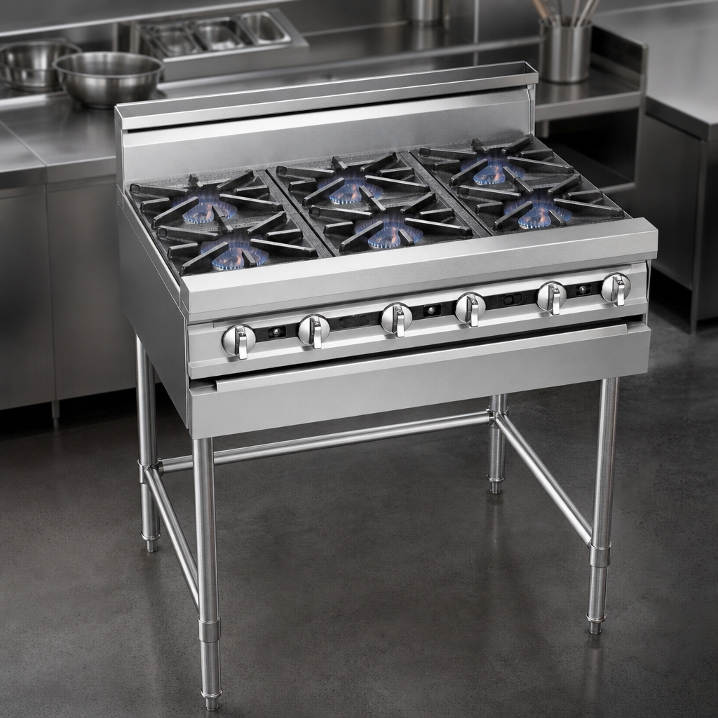 Eight Open Burners