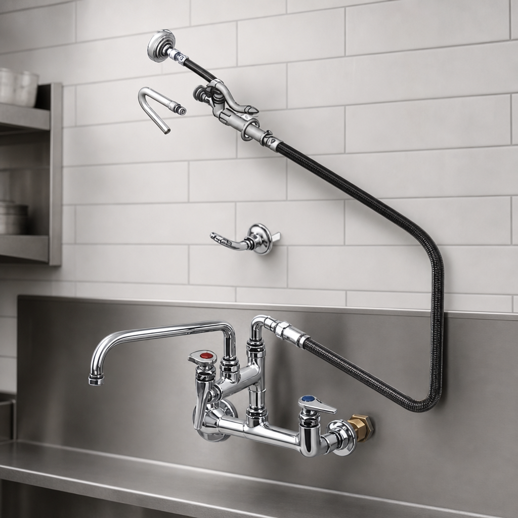 Wall-Mount Mixing Faucet