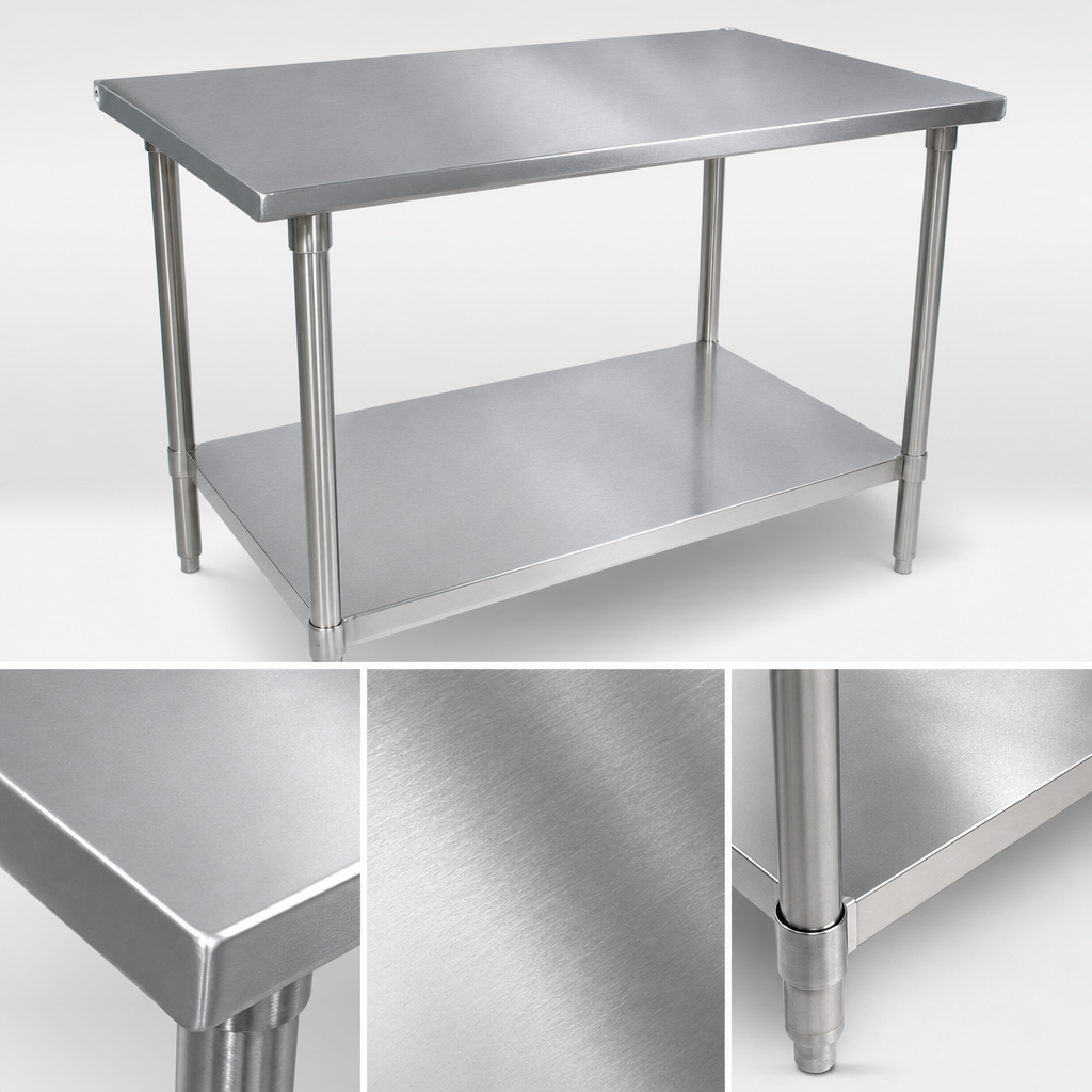 Type 300 Stainless Steel With #4 Polish Satin Finish