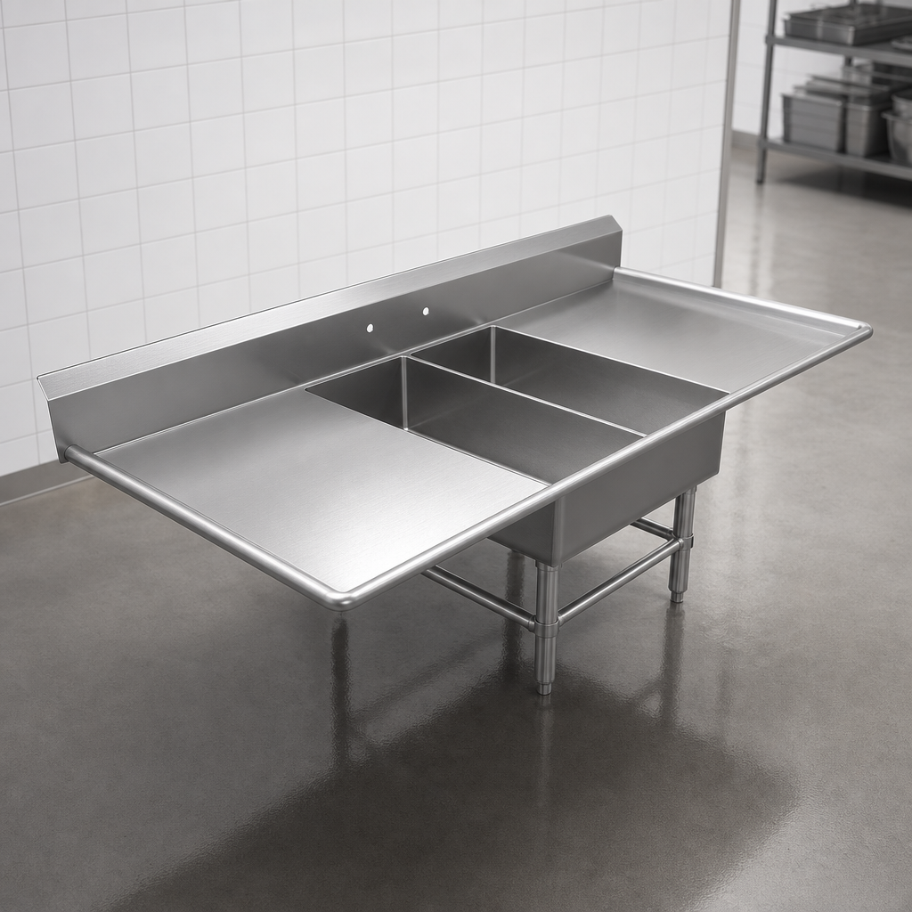 Two-Compartment Platter Sink