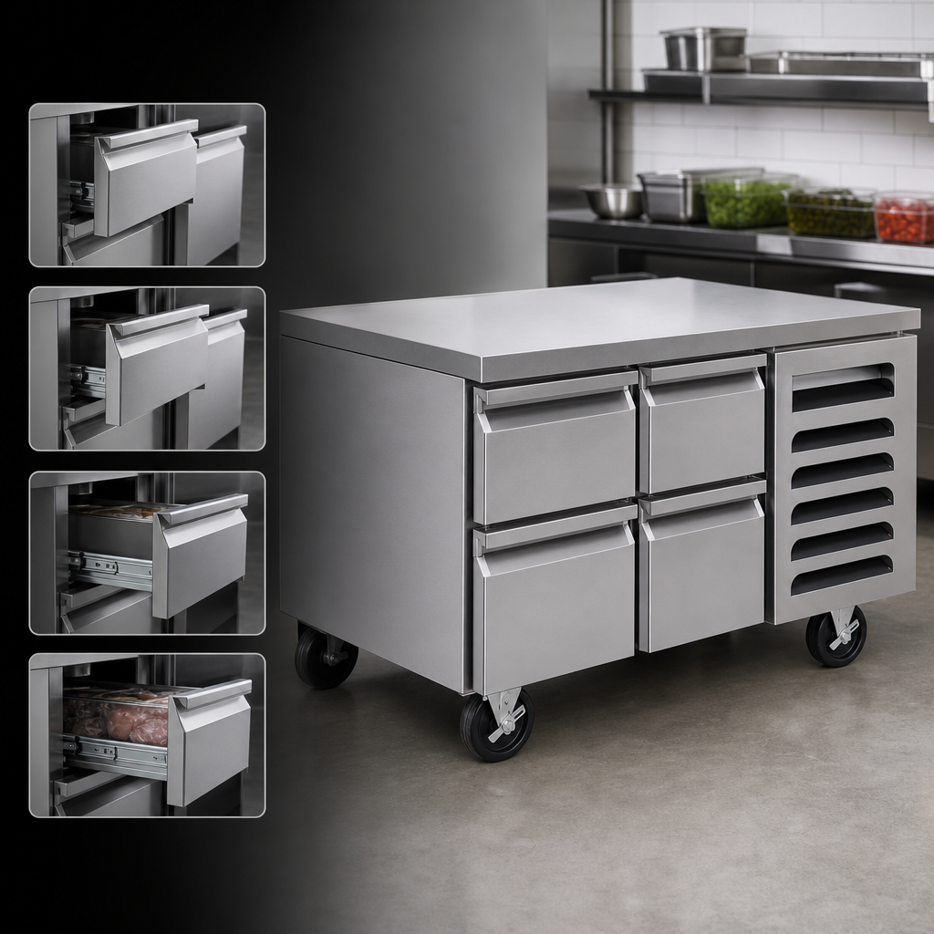 Four Self-Closing Drawers