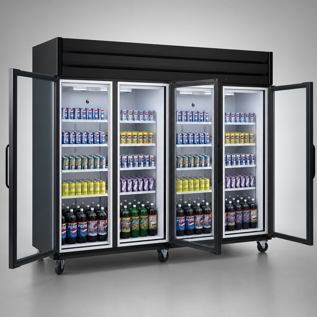 Four Hinged Glass Doors