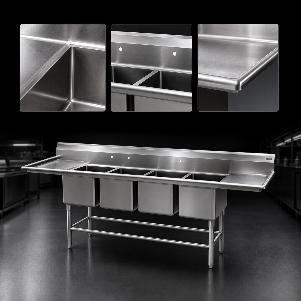 14 Gauge 300 Series Stainless Steel Construction