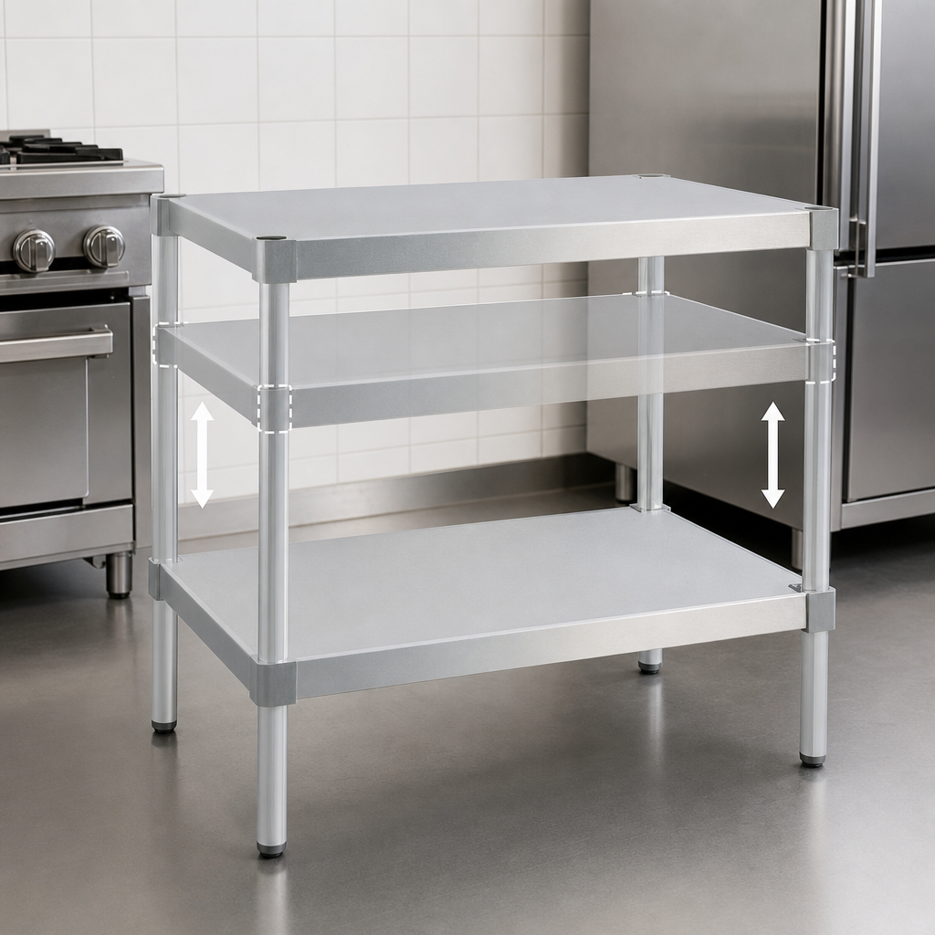 Two Adjustable Solid Shelves