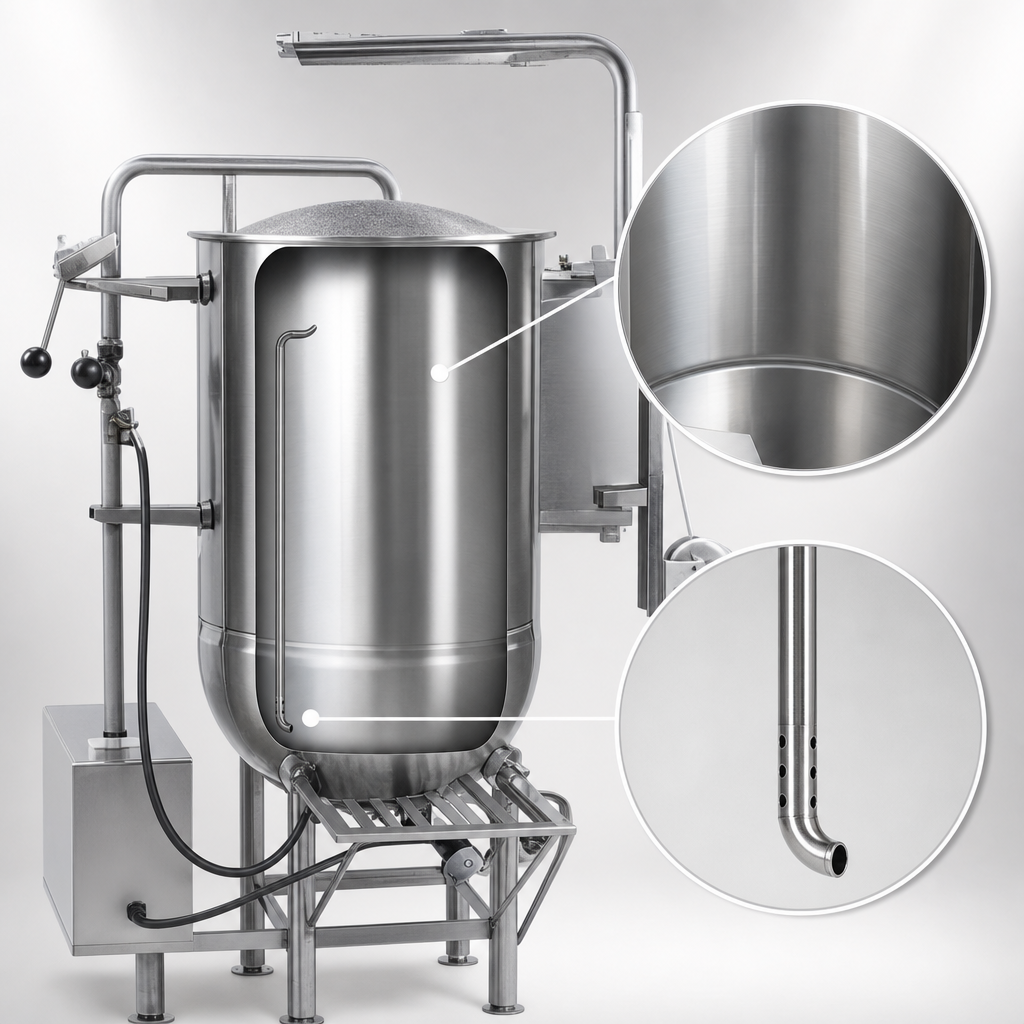 304 Stainless Steel Liner and Draw-Off Tube