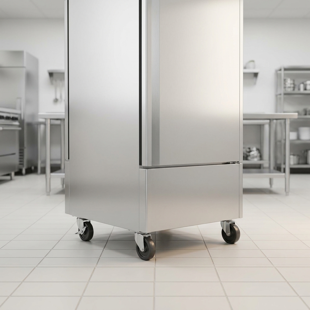 This pass-thru freezer features an automatic hot gas condensate evaporator, eliminating the need for external drain connections and keeping your kitchen floor clean and dry.