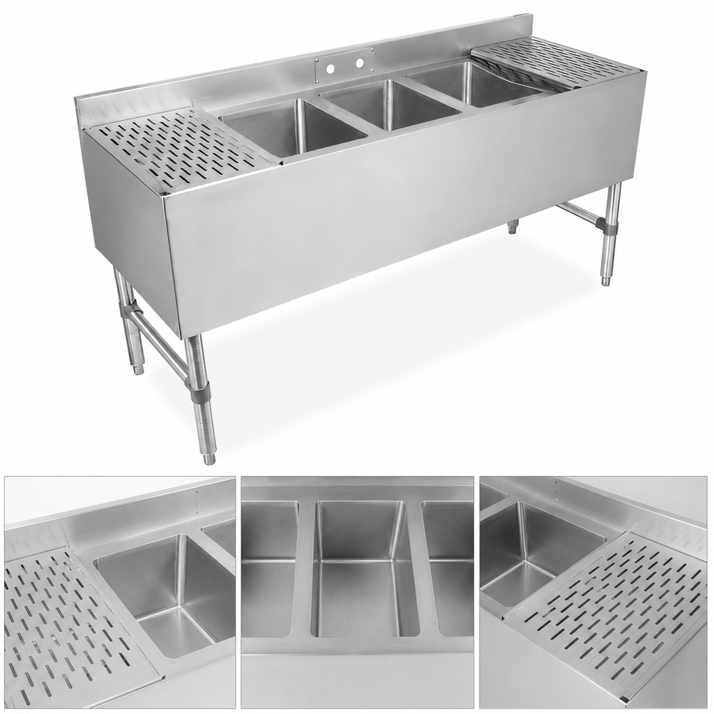 Three Sink Compartments