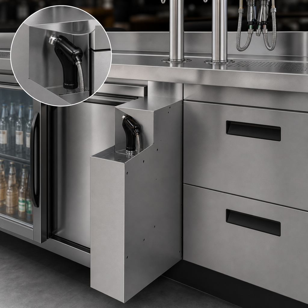 Built-In Soda Gun Holder