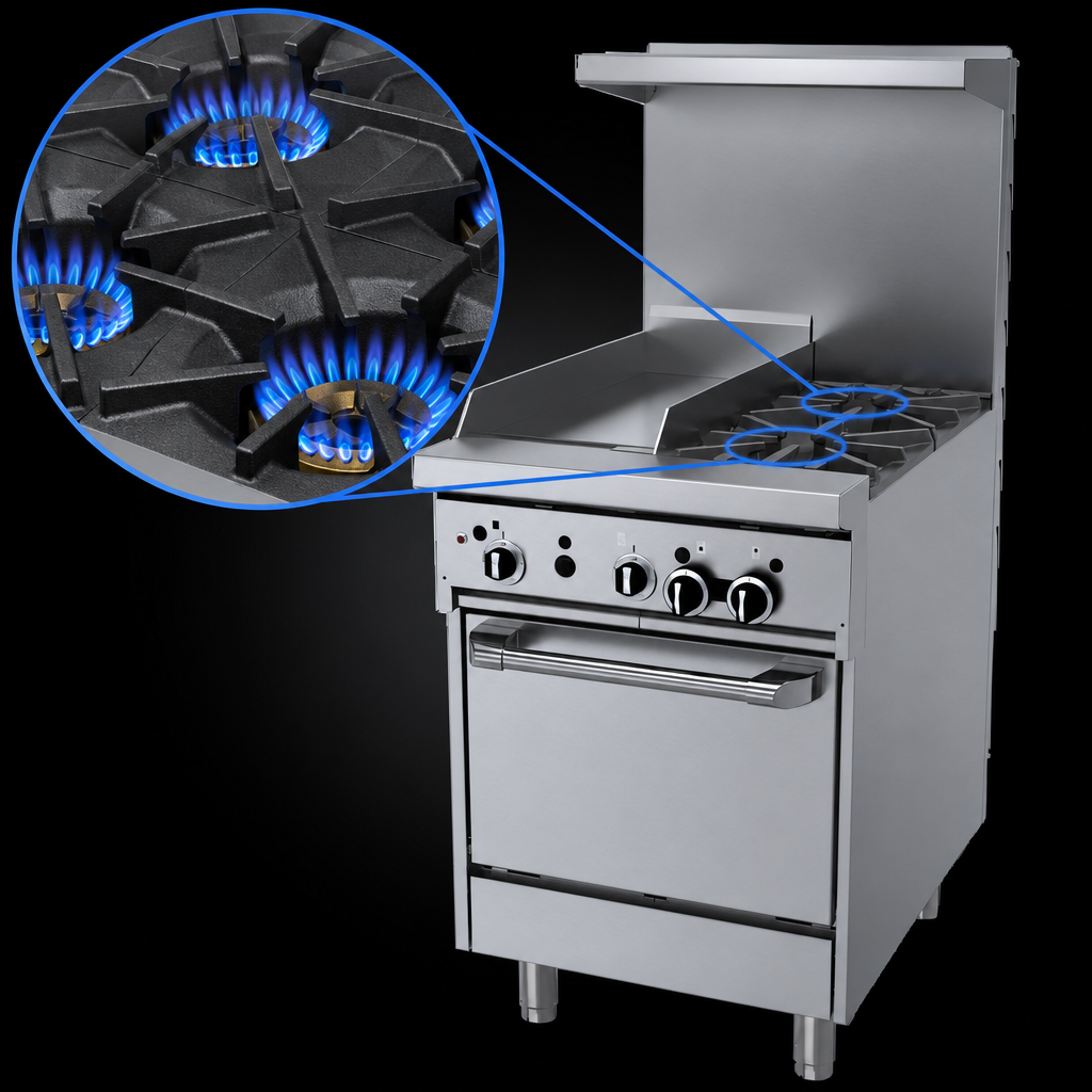 Two High-Output Open Burners