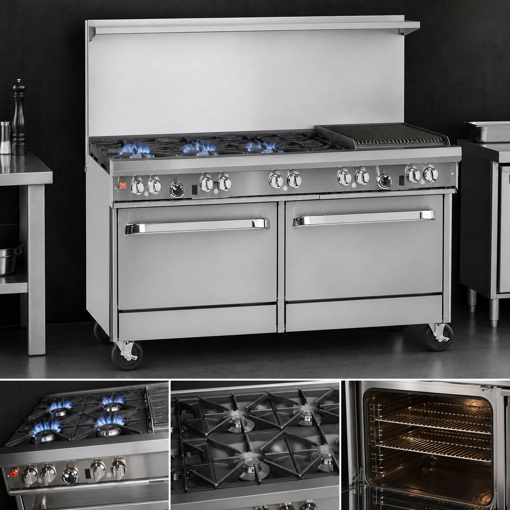 Six Open Burners