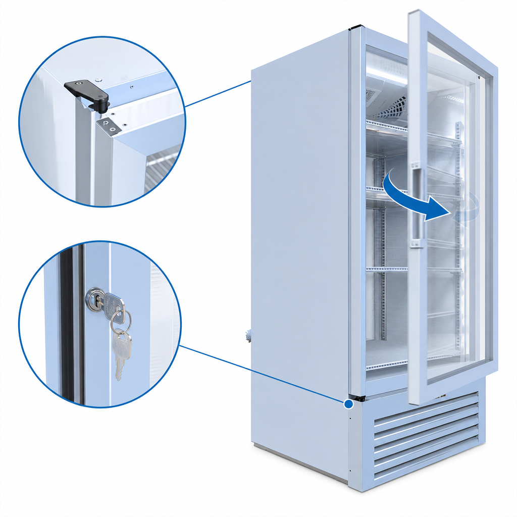 Self-Closing Hinged Door with Lock
