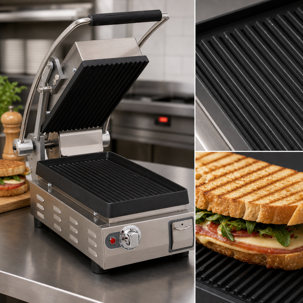 Grooved Cast-Iron Cooking Surface