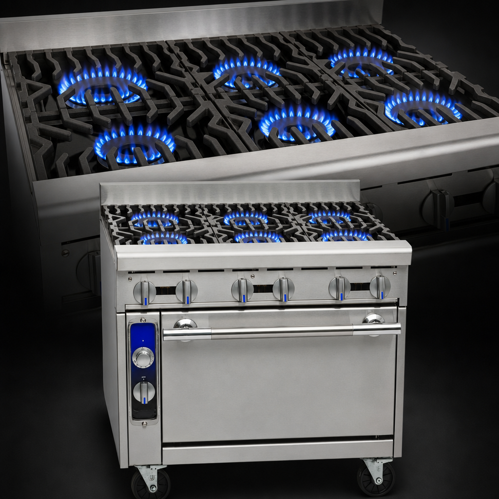 Six Open Burners