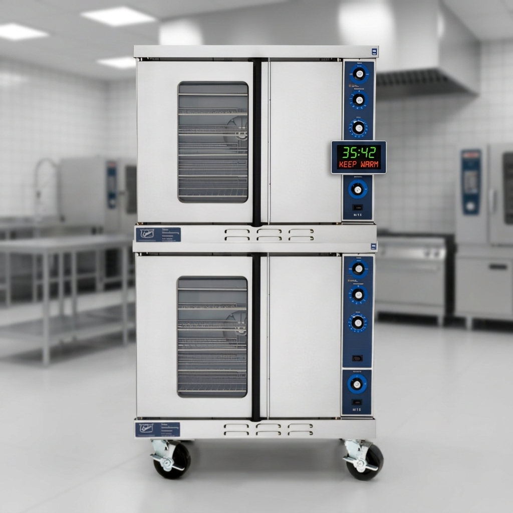 Effortlessly manage your cooking cycles and keep food warm until serving with the oven's intuitive digital timer and automatic cook and hold feature.