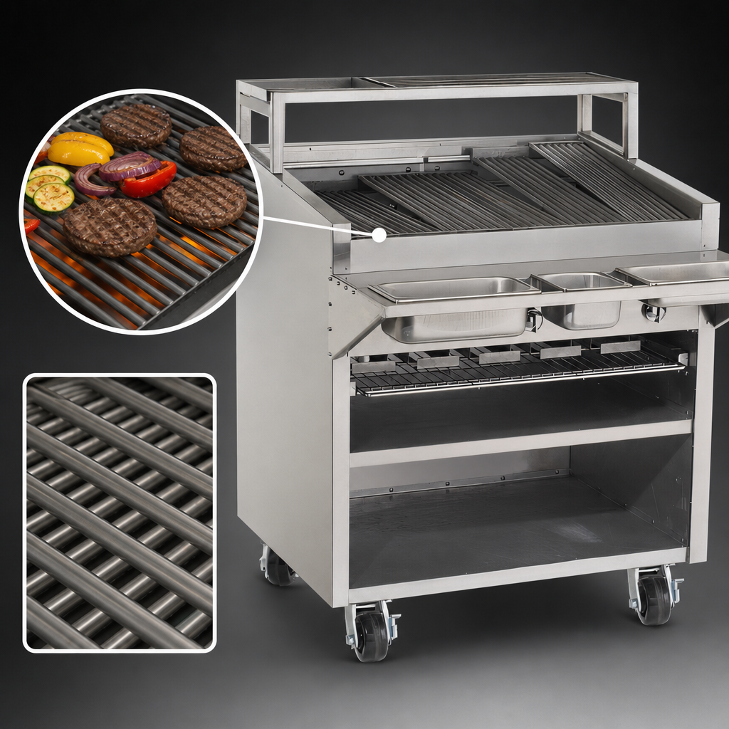 Free-Floating Round Rod Top Grate