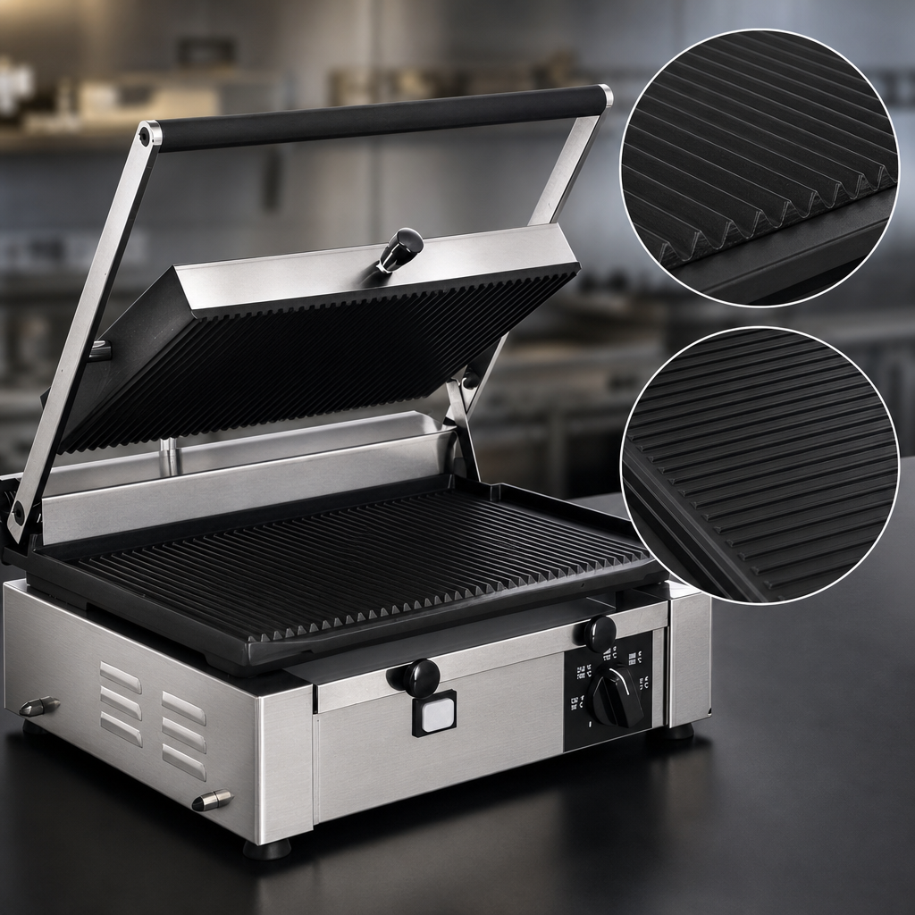 Ribbed Cast Iron Top And Bottom Plates