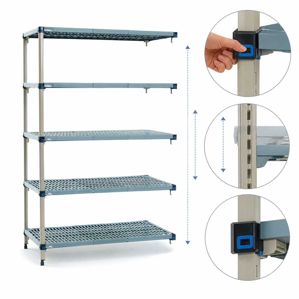 Quick-Adjust Shelves
