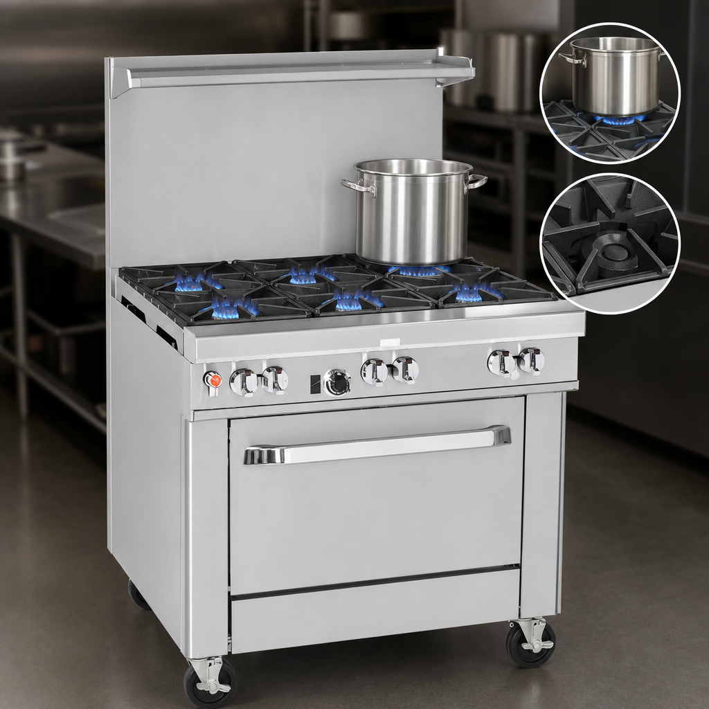 Six Open Burner Top