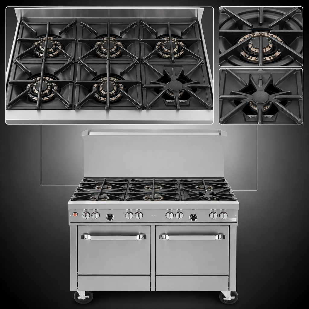 Six-Burner Top Layout