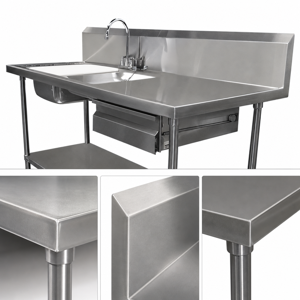 14-Gauge 304 Stainless Steel Top