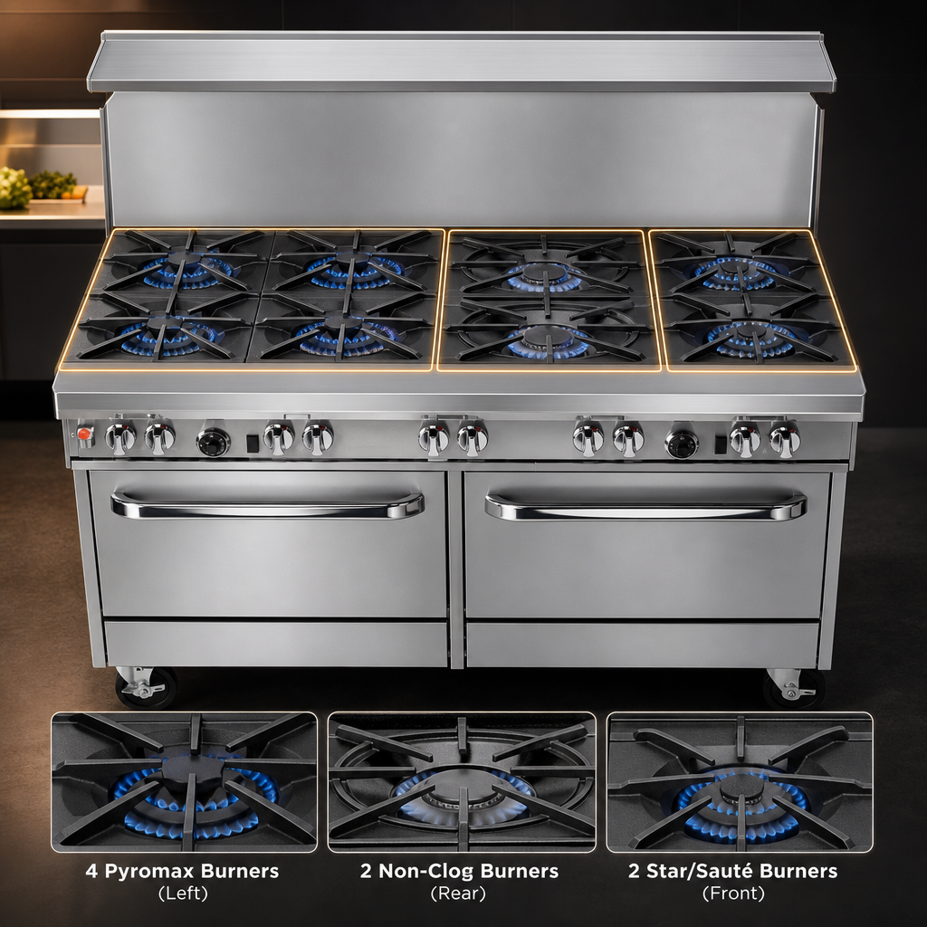 Eight-Burner Top Configuration