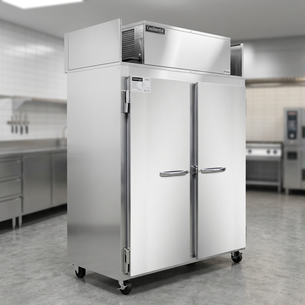 Experience effortless setup and streamlined operation with this reach-in freezer's efficient self-contained refrigeration system.