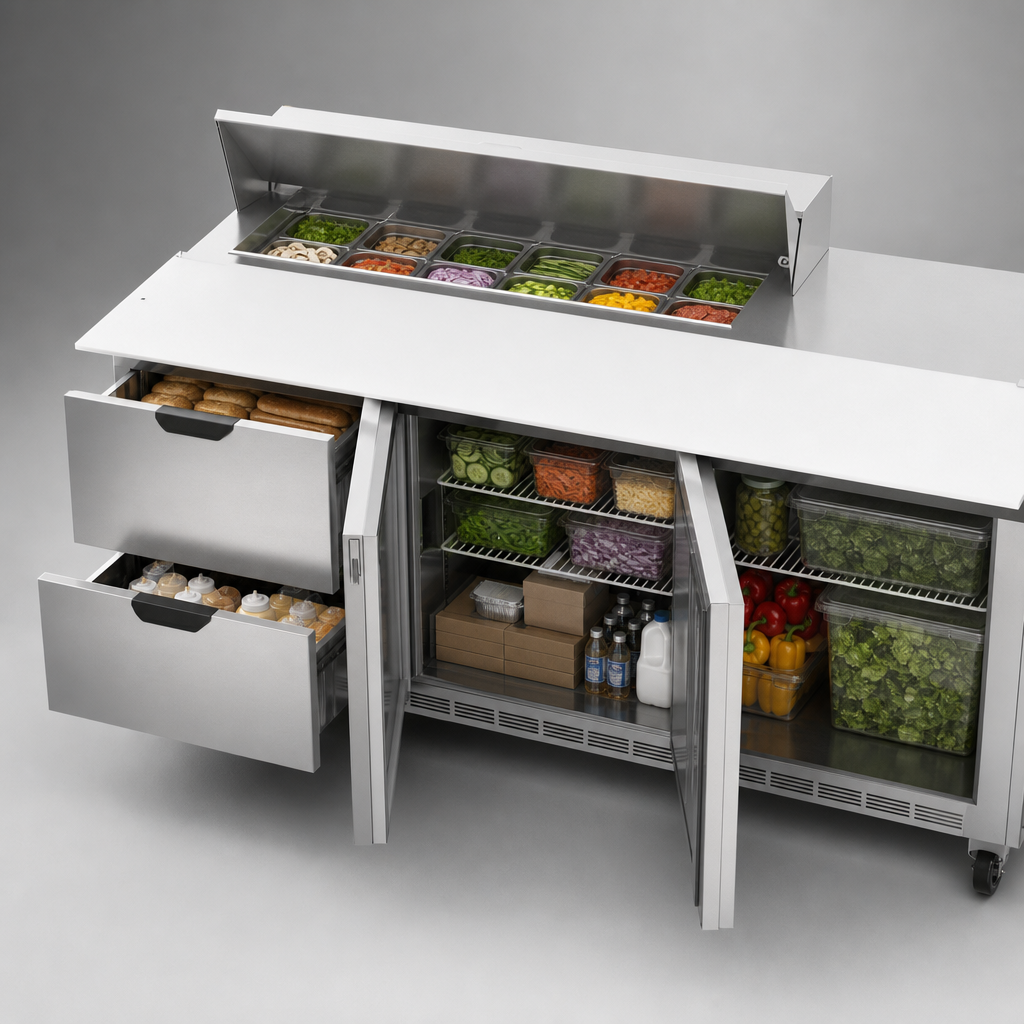 Mixed Door-and-Drawer Storage