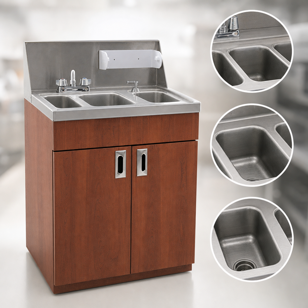 Three-Compartment Sink