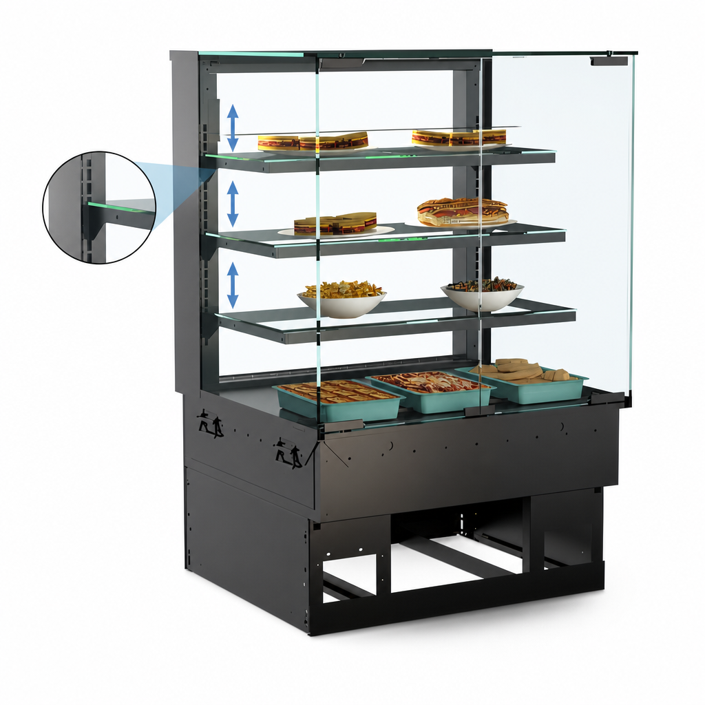Three Adjustable Glass Shelves