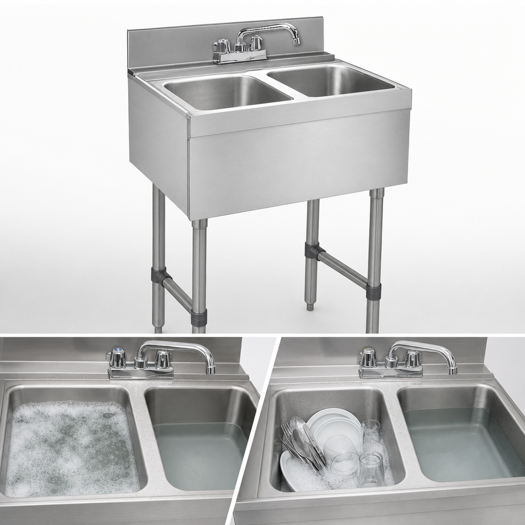 Two-Compartment Sink Unit