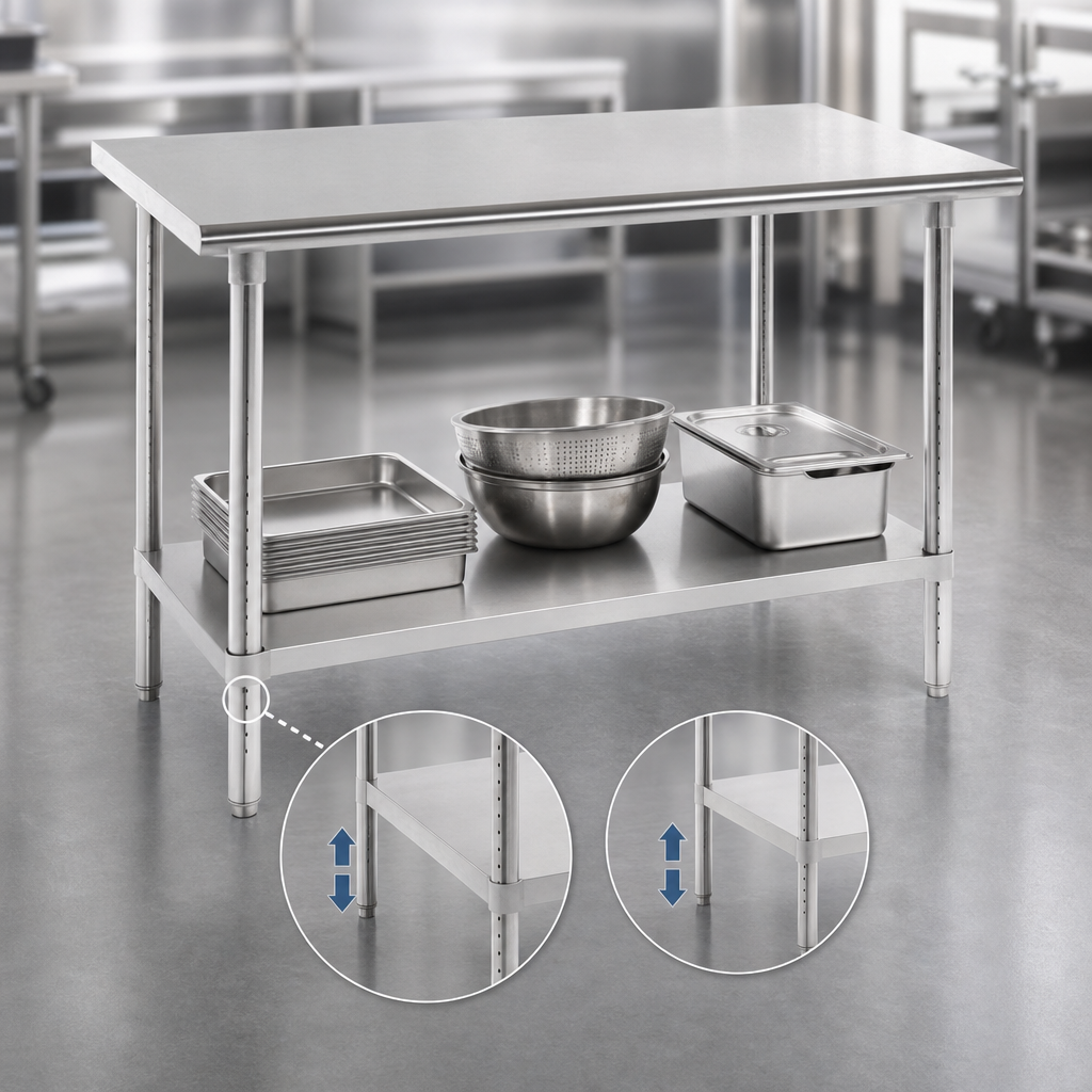 18-Gauge Adjustable Stainless Steel Undershelf
