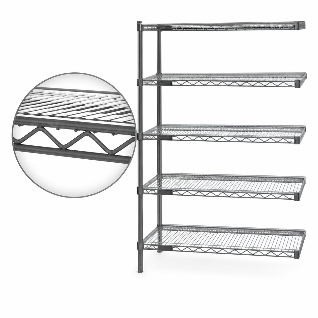 Patented QuadTruss® Wire Shelves