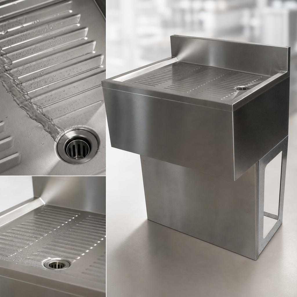 Stamped & Pitched Drainboard