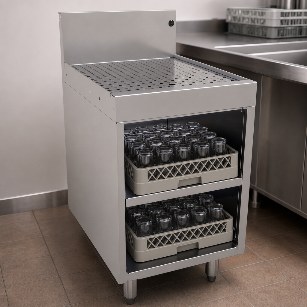 Holds Two Glass Racks