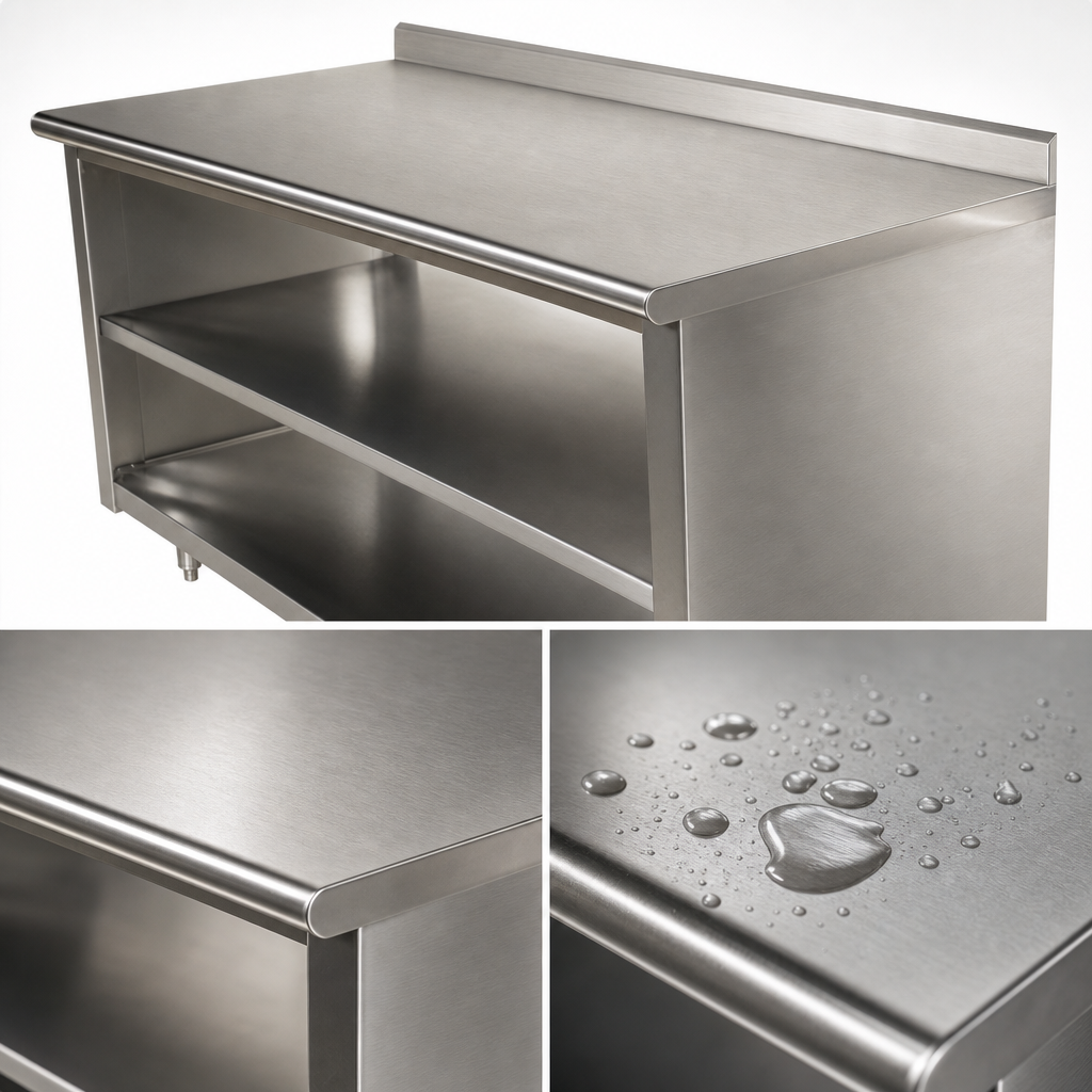 16-Gauge 304 Stainless Steel Top